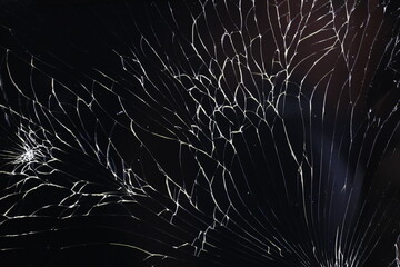 Broken glass on a PDA touch-screen