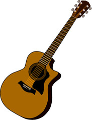 Fototapeta na wymiar Acoustic guitar vector art