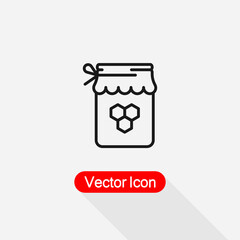 Jar Of Honey Icon, Honey Icon Vector Illustration Eps10