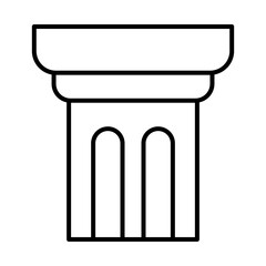 pillar icon image, line style