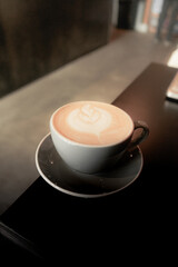cup of coffee on a table