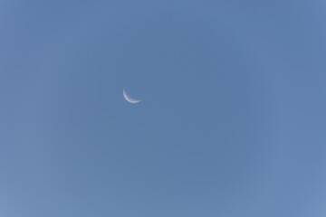 half moon in the sky