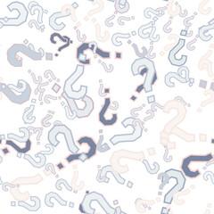 Quiz seamless pattern. Question marks, doubt, faq