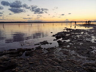 Sunset over lake salinas, Torrevieja, Spain