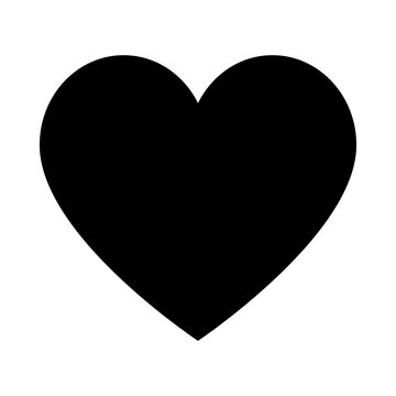 heart shape icon, silhouette style