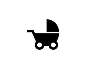 Fototapeta na wymiar Child carriage icon. Pram sign. Vector on isolated white background. EPS 10