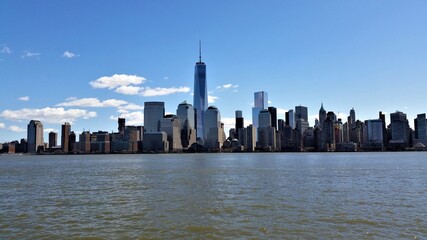 Naklejka premium Cityscape Beside a River