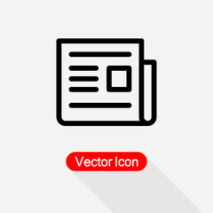 News Icon, Newspaper Icon Vector Illustration Eps10