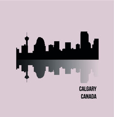 Naklejka premium Calgary, Canada (city skyline)