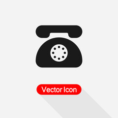 Old Telephone Icon Vector Illustration Eps10