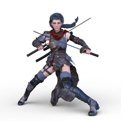 Fototapeta premium 戦う女戦士