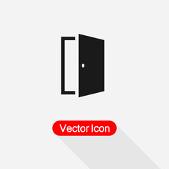 Opened Door Icon Vector Illustration Eps10