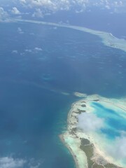 Atoll de Rangiroa vue du ciel, Polyn&eacute;sie fran&ccedil;aise