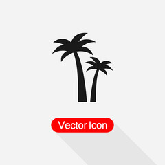 Palm Tree Icon Vector Illustration Eps10