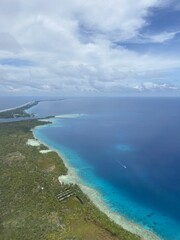 Atoll de Rangiroa vue du ciel, Polynésie française
