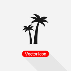 Palm Tree Icon Vector Illustration Eps10