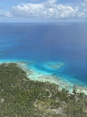 Lagon de Rangiroa, vue du ciel, Polynésie française