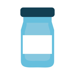 medication bottle icon, flat style