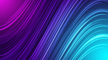 Abstract wave background. Dark pink blue gradient. Dynamic flow concept. AI or big data technology. Modern energy wallpaper. Vector design for poster and banner. Fluid futuristic brochure template