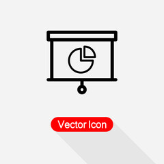 Presentation Icon, Infographic Chart Symbol Vector Illustration Eps10
