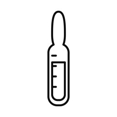 vaccination bottle icon, line style