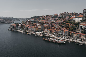 Beautiful pnoramic view of Porto city