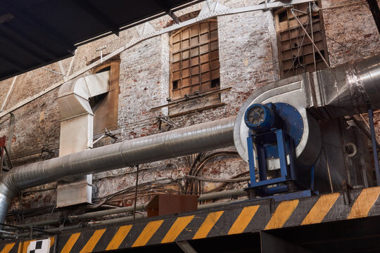 fragment of the interior of an old factory hall