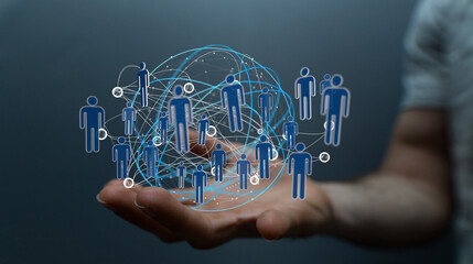 Digital Network and data concept.