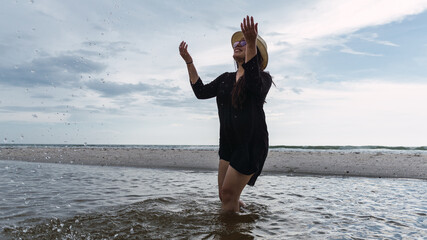 young woman on the beach