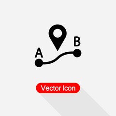 Route Icon Vector Illustration Eps10