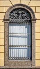Window on facade, downtown Rio