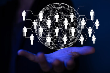 Digital Network and data concept.