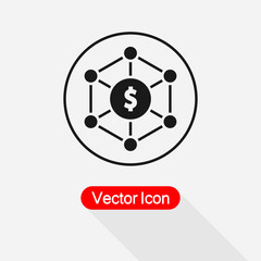 Scheme Icon, Money Distribution Icon Vector Illustration Eps10
