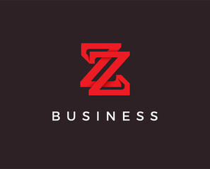 minimal letter z logo template - vector illustration