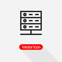 Fototapeta na wymiar Server Icon Server less Architecture Icon Vector Illustration Eps10