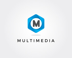 minimal letter m logo template - vector illustration