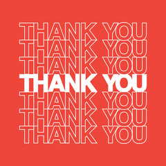 Thank You Text, Vector Illustration Background