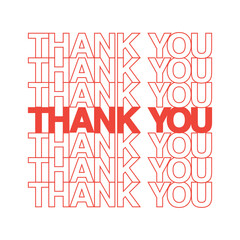 Thank You Text, Vector Illustration Background