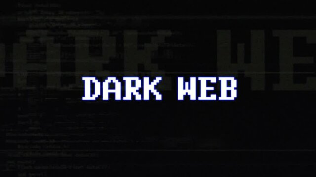 DARK WEB Glitch Text Animation, Rendering, Background, with Alpha Channel, Loop, 4k
