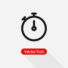 Stopwatch Timer Icon Vector Illustration Eps10