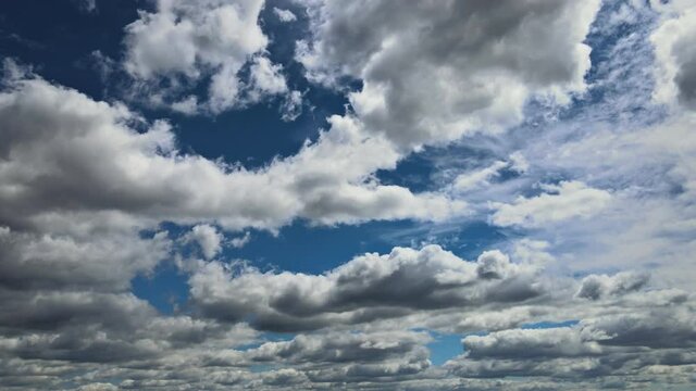 Cumulus cloudscape blue sky and white cloud good weather sunny day.
