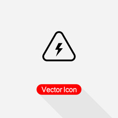 Fototapeta premium Voltage Icon, Caution Voltage Icon Vector Illustration Eps10