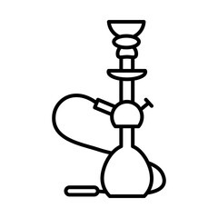 turkish hookah icon, line style