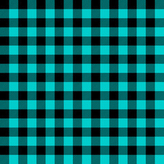 Tartan Robin's Egg Blue plaid. Scottish pattern in black and blue cage. Scottish cage. Traditional Scottish checkered background. Seamless fabric texture. Vector illustration