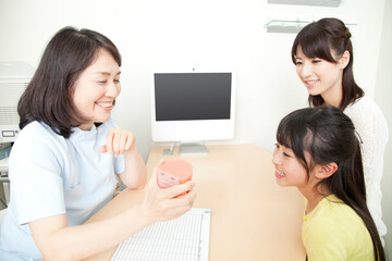 診察する歯科医