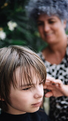 Young Boy Getting Haircut