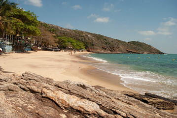 Fototapeta na wymiar View from the stone of João Fernades beach in Buzios , Rio de Janeiro .