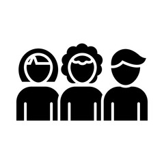 pictogram people icon, silhouette style