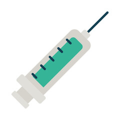 syringe icon image, flat style