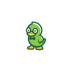Creative fun drawing baby duck with variant color